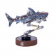 217pcs 3d assembly diy metal mechanical shark variant beast puzzle model