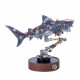 217pcs 3d assembly diy metal mechanical shark variant beast puzzle model