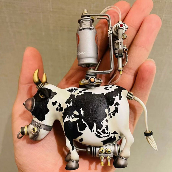 22 century steampunk mechanical cow