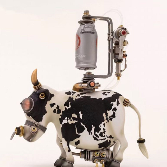 22 century steampunk mechanical cow