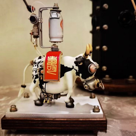 22 century steampunk mechanical cow