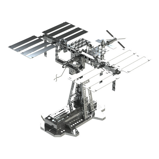 250pcs 3d metal international space station model building kit-astronauts lodge