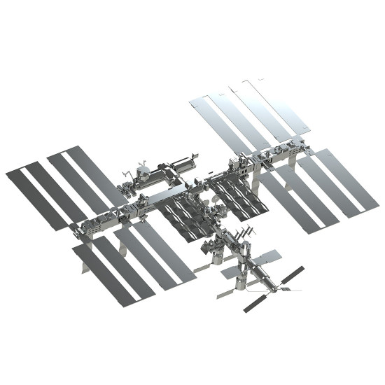 250pcs 3d metal international space station model building kit-astronauts lodge