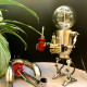 250pcs+ metal future robot bulb lamp handyman mr gort model building kits with light