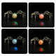 270pcs+  halloween light up mini spider model diy kits 3d metal puzzle