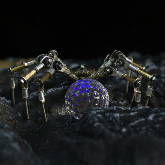 270pcs+  halloween light up mini spider model diy kits 3d metal puzzle
