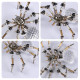 270pcs+  halloween light up mini spider model diy kits 3d metal puzzle