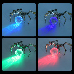 270pcs+  halloween light up mini spider model diy kits 3d metal puzzle