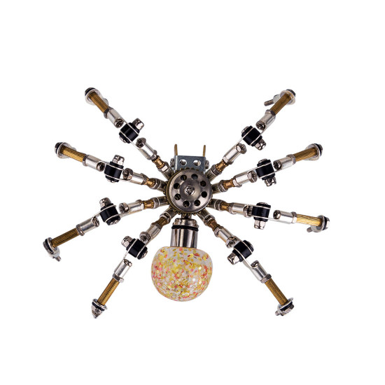 270pcs+  halloween light up mini spider model diy kits 3d metal puzzle