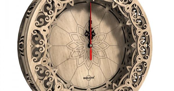 28pcs 3d assembly european style wooden vintage hollow table clock ...