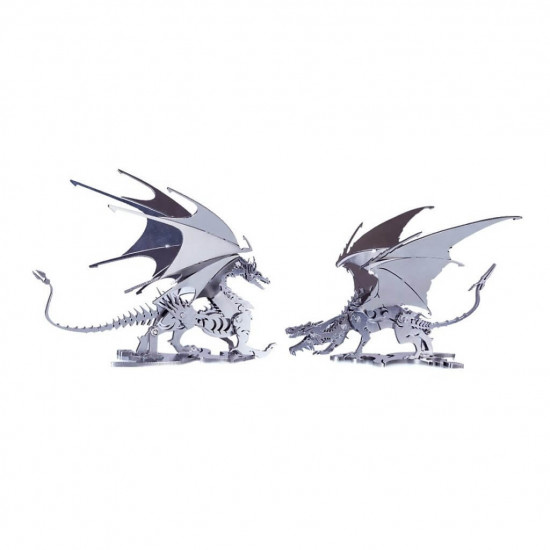 2pcs 3d ice dragon flying dragon diy assembled metal model puzzle toys