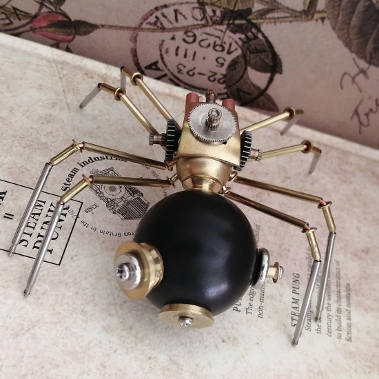 2pcs 3d metal mechanical black spider scopion handicrafts assembled model
