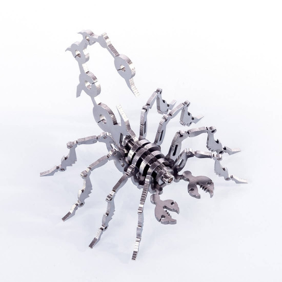 2pcs little scorpion & spider king diy stainless steel metal puzzle model