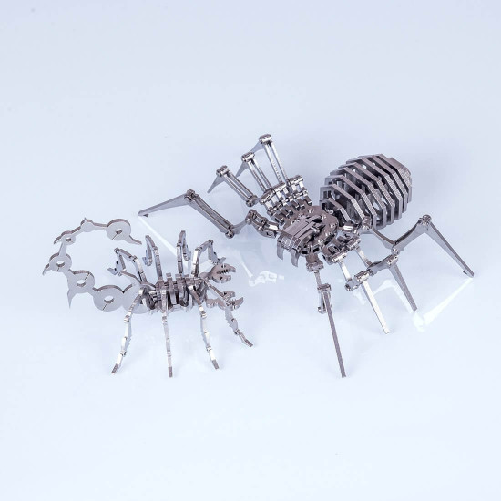 2pcs little scorpion & spider king diy stainless steel metal puzzle model