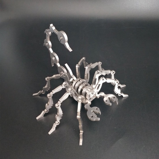 2pcs little scorpion & spider king diy stainless steel metal puzzle model