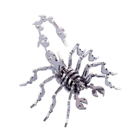 2pcs little scorpion & spider king diy stainless steel metal puzzle model