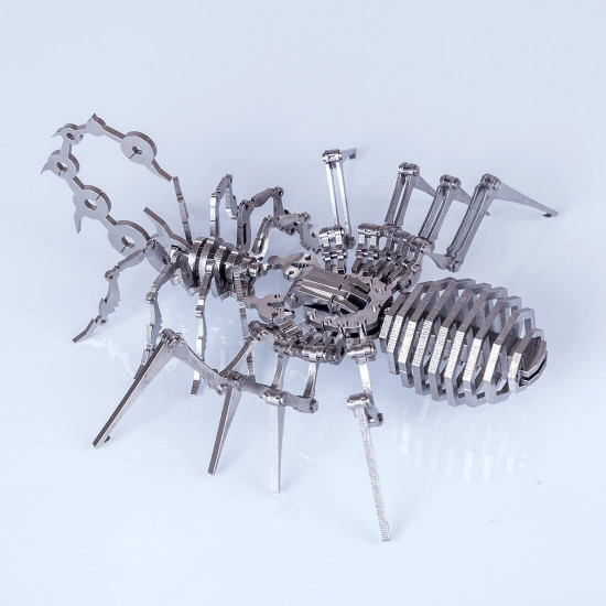 2pcs little scorpion & spider king diy stainless steel metal puzzle model