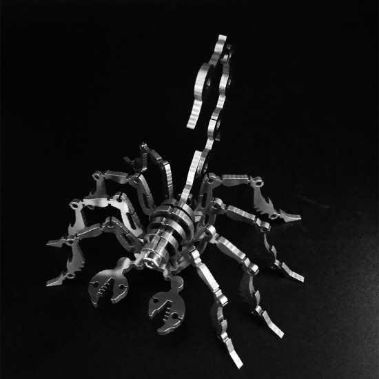 2pcs little scorpion & spider king diy stainless steel metal puzzle model