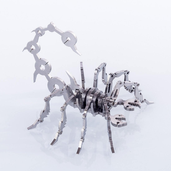 2pcs little scorpion & spider king diy stainless steel metal puzzle model