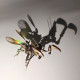 300pcs+ steampunk little mantis with glow light 3d metal insect model diy kits