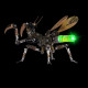 300pcs+ steampunk little mantis with glow light 3d metal insect model diy kits