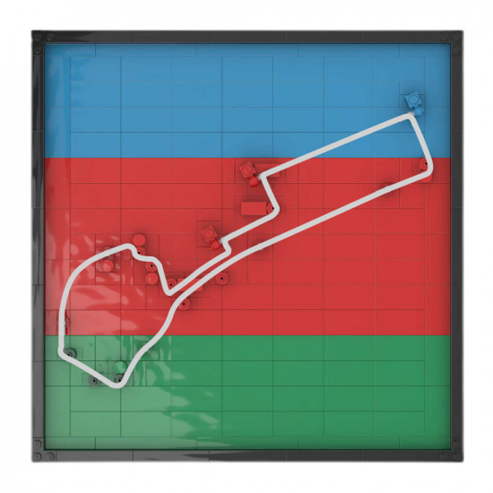 baku city street circuit track map 360pcs