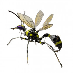 3d assembled steampunk big wasp metal sculpture model craft