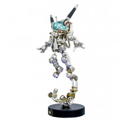 mechanical aerospace rabbit sci-fi punk robot female  astronaut 3d metal puzzle 500cs