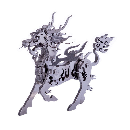 3d diy metal puzzle assembly jigsaw crafts model kit - goat beast/unicorn