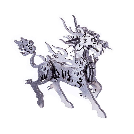 3d diy metal puzzle assembly jigsaw crafts model kit - goat beast/unicorn