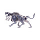 3d diy metal puzzle assembly jigsaw crafts model kit - goat beast/unicorn