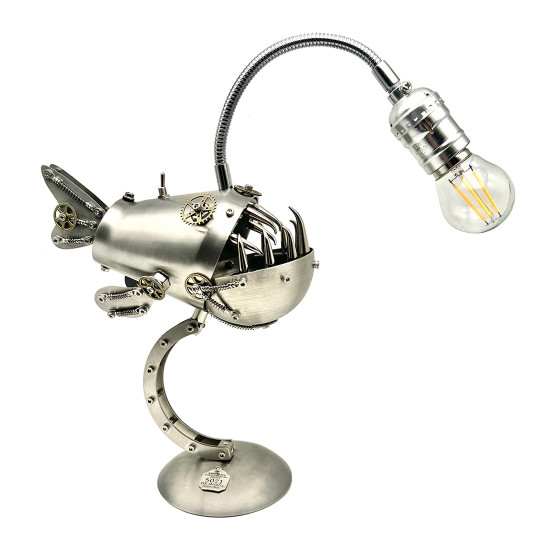 3d metal assembly mechanical anglerfish lamp toy