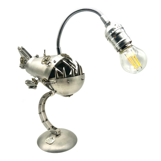 3d metal assembly mechanical anglerfish lamp toy