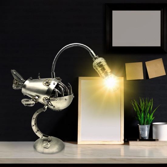 3d metal assembly mechanical anglerfish lamp toy