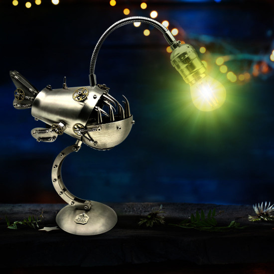 3d metal assembly mechanical anglerfish lamp toy