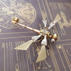 3d metal copper dragonfly mechanical insects model crafts