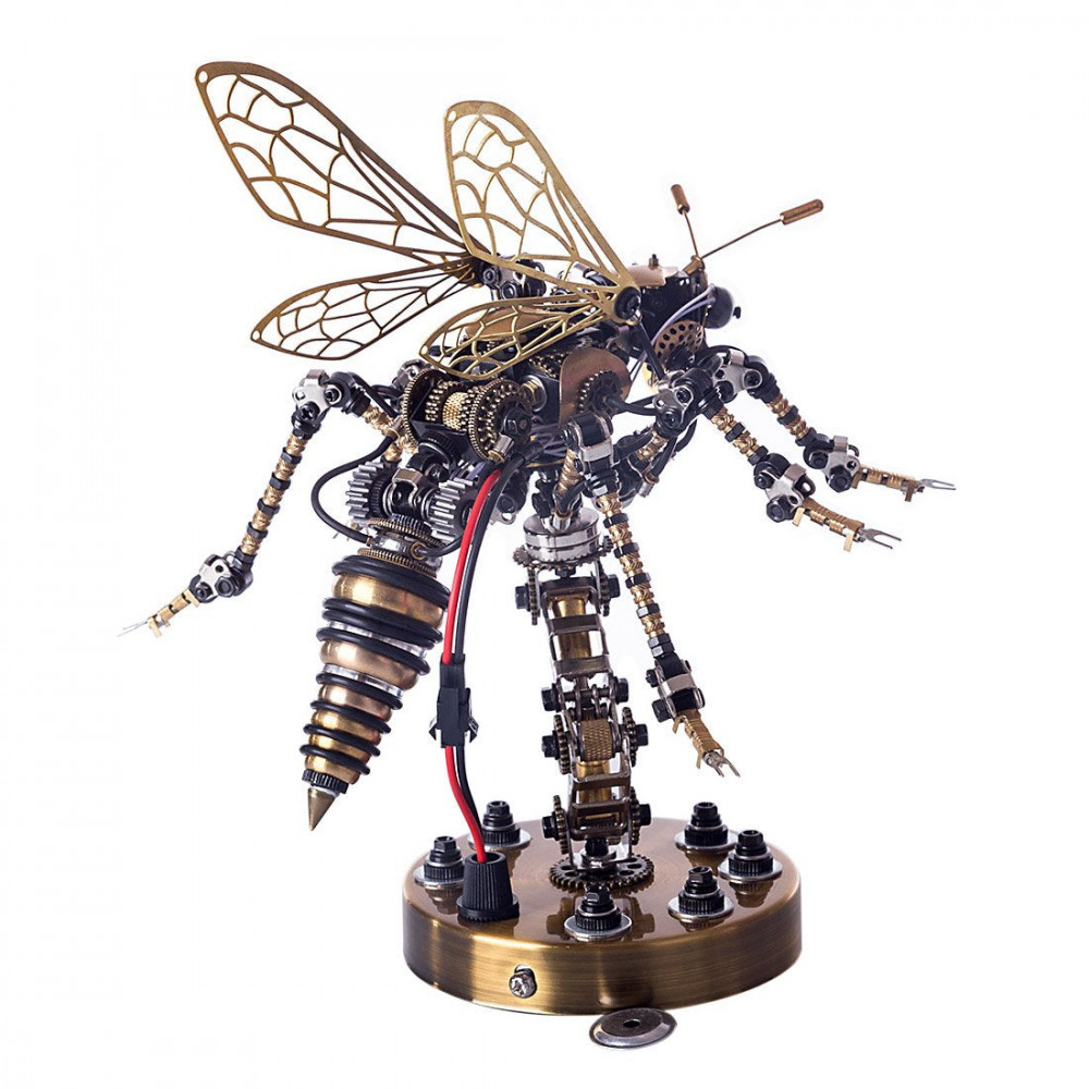 3d metal diy mechanical wasp insects puzzle model kit assembly jigsaw ...