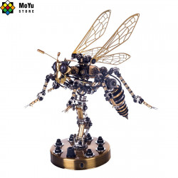 3d metal diy mechanical wasp insects puzzle model kit assembly jigsaw crafts