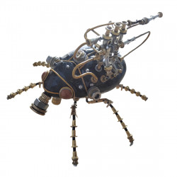 3d metal little beetle modeling handmade steampunk crafts sculpture
