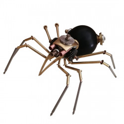 3d metal mechanical black spider assembled model handicrafts for home desk decor