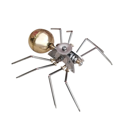 3d metal mechanical little spider insects model crafts for home decor collection