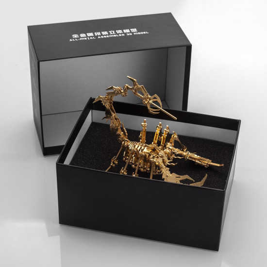 3d metal puzzle goldern scorpion king diy model kit