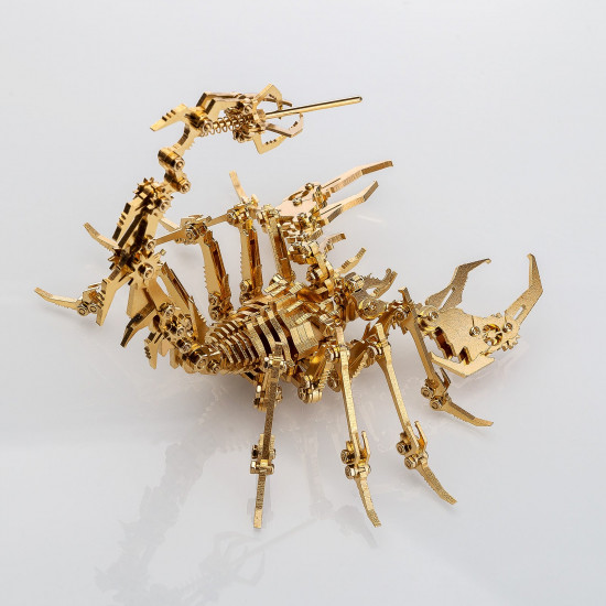 3d metal puzzle goldern scorpion king diy model kit