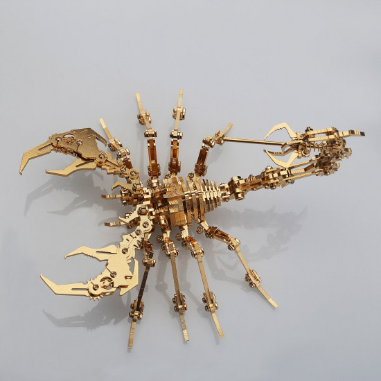 3d metal puzzle goldern scorpion king diy model kit