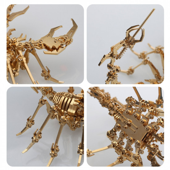 3d metal puzzle goldern scorpion king diy model kit