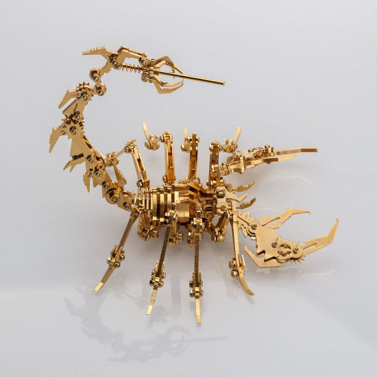 3d metal puzzle goldern scorpion king diy model kit