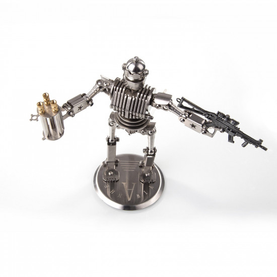 3d metal shooting battle punk soldier mecha model