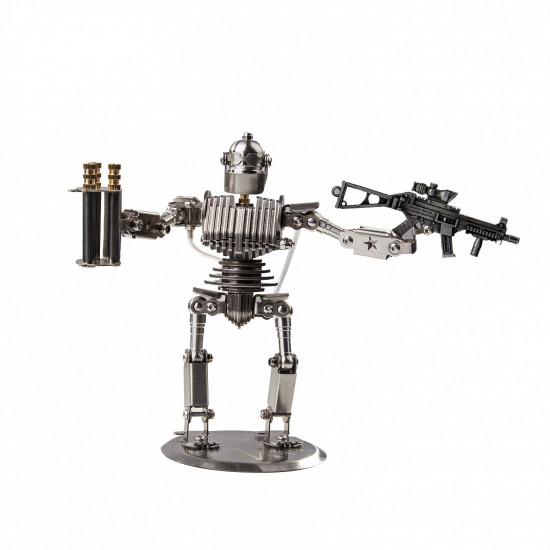 3d metal shooting battle punk soldier mecha model