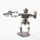 3d metal shooting battle punk soldier mecha model