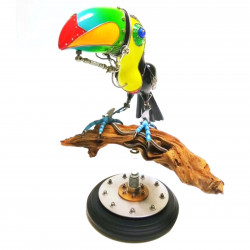 3d metal steampunk toucan bird animals sculpture  assembled model kits collection